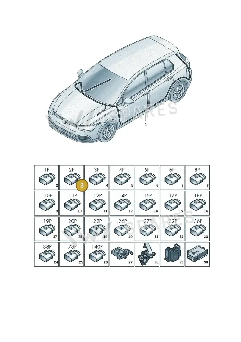 8W0972575 — SEAT Formentor TSI CUPRA (2020-) diagram 5h0971090, position 3