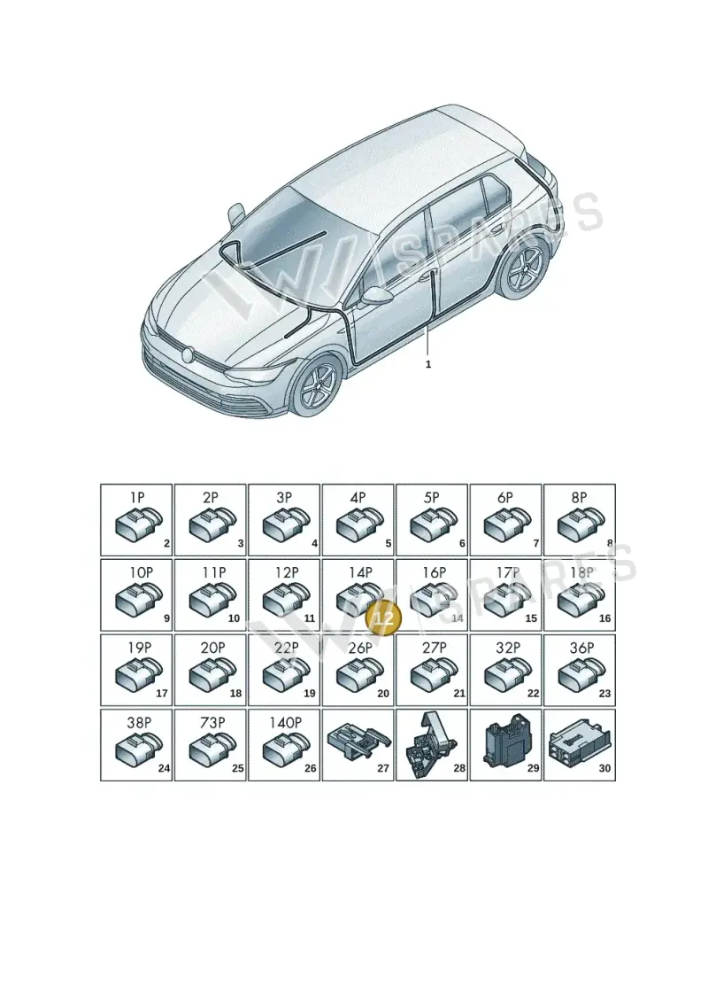 8X0035447B — SEAT Formentor TSI CUPRA (2020-) diagram 5h0971090, position 12