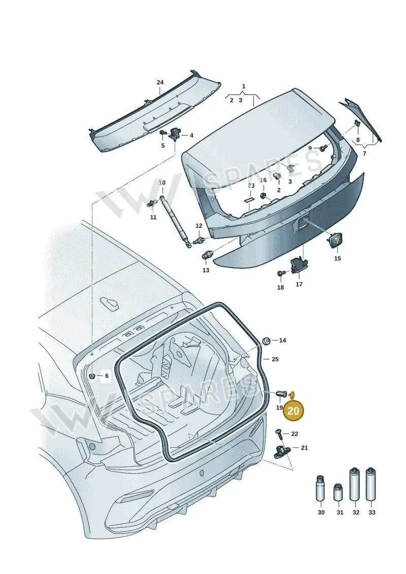 8X0827654 — SEAT EBoost CUPRA (2021-) diagram 10s827000, position 20