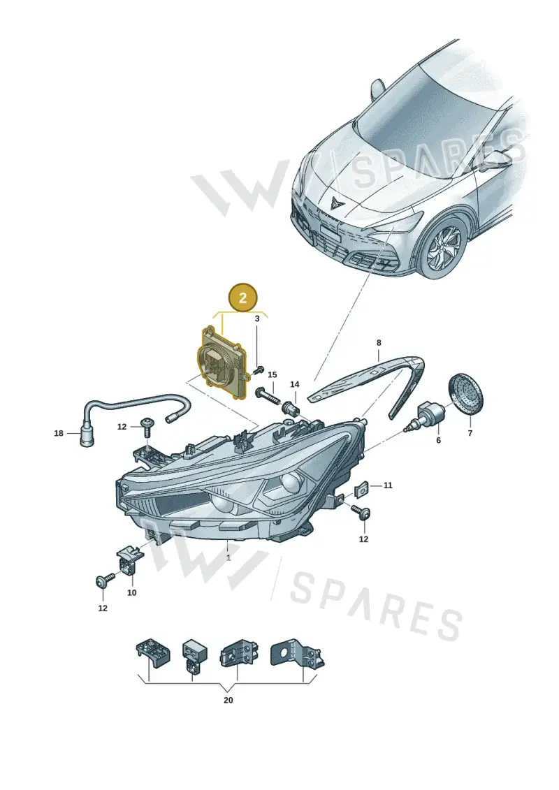 992941572AH — SEAT Tavascan Cupra (2023-) diagram 20h941010, position 2