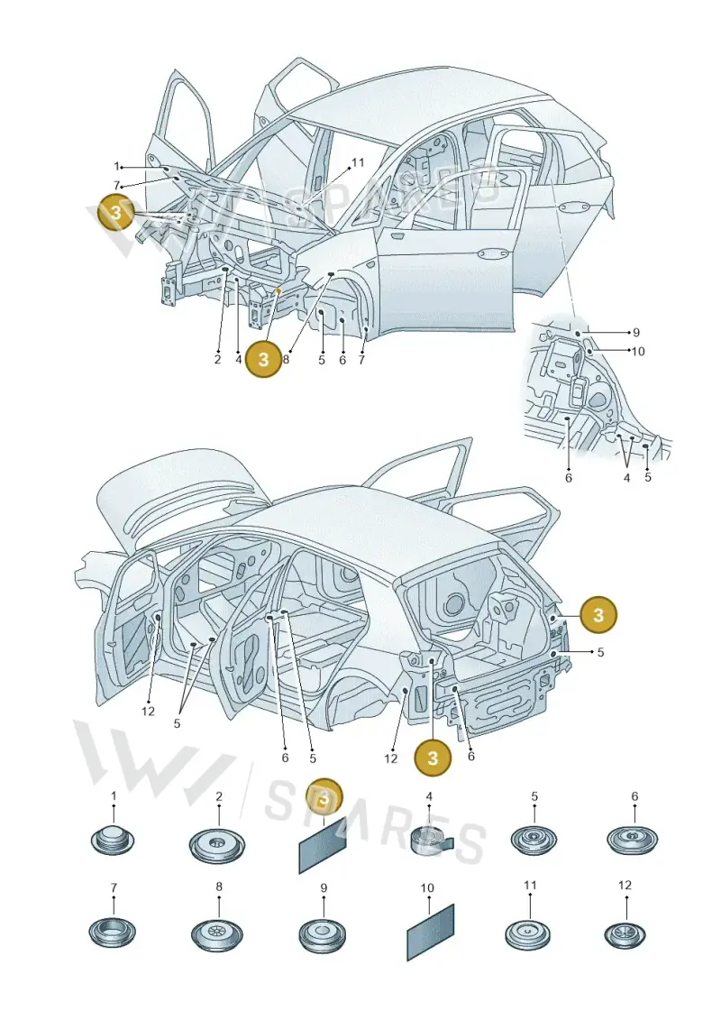 AKL44830004 — SEAT EBoost CUPRA (2021-) diagram 10a803035, position 3
