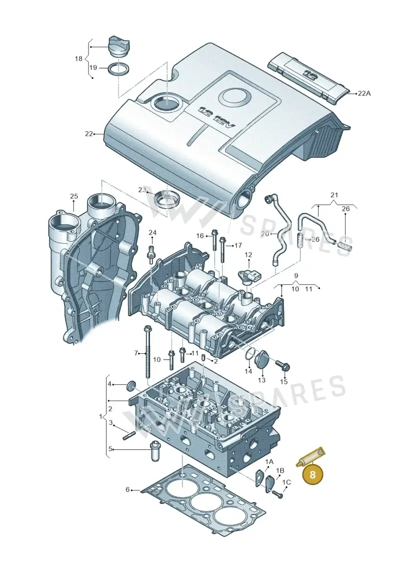 AMV18800102 — SEAT Ibiza Reference (2012-2012) diagram 253103320, position 8