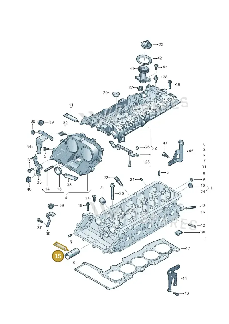 D154108A2 — SEAT Formentor TSI CUPRA (2020-) diagram 596103040, position 15