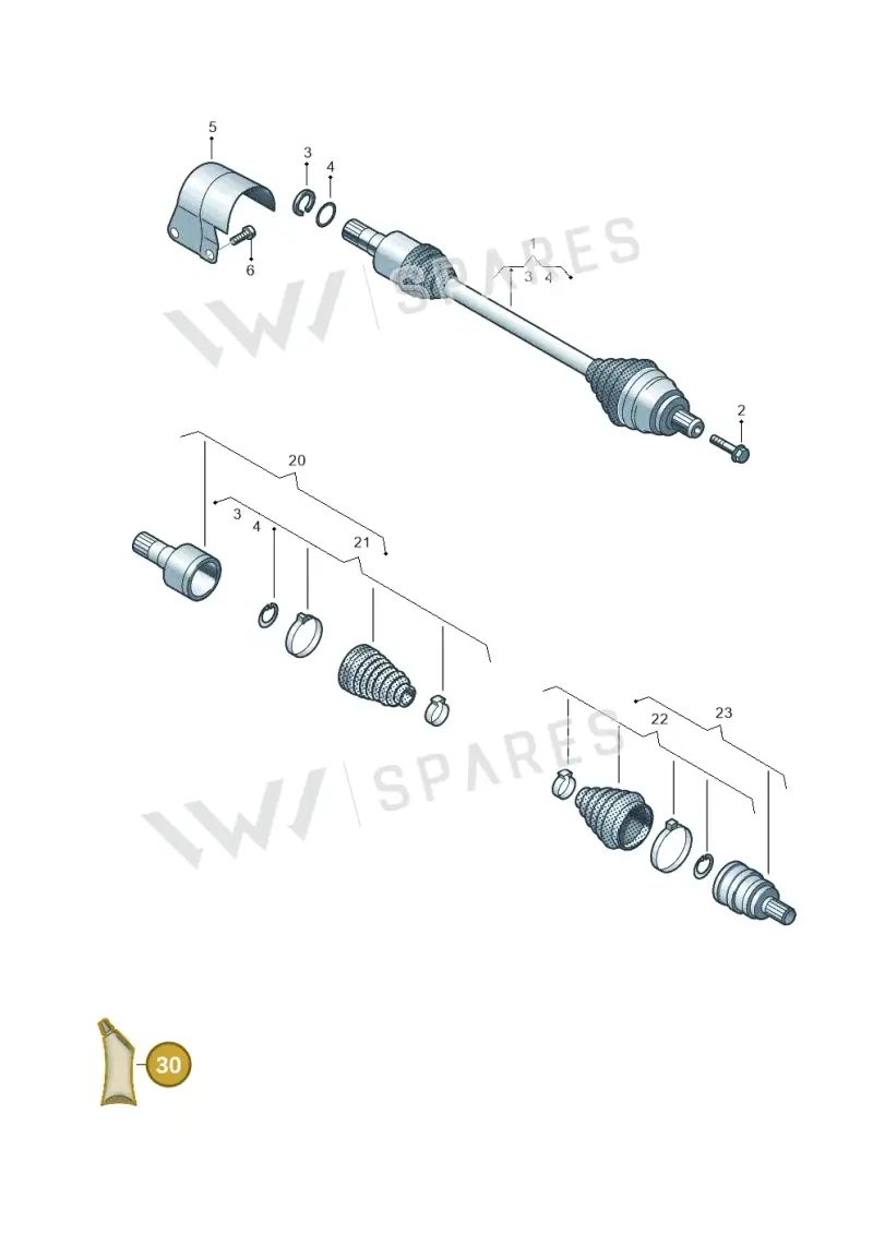 D185400A3 — SEAT Formentor TSI CUPRA (2020-) diagram 5h0407465, position 30