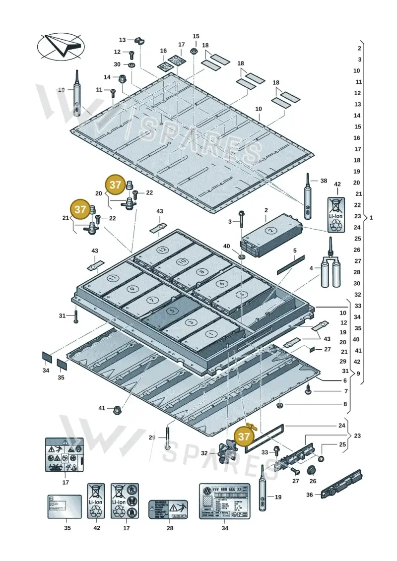 D316000A1 — SEAT EBoost CUPRA (2021-) diagram 082915052, position 37