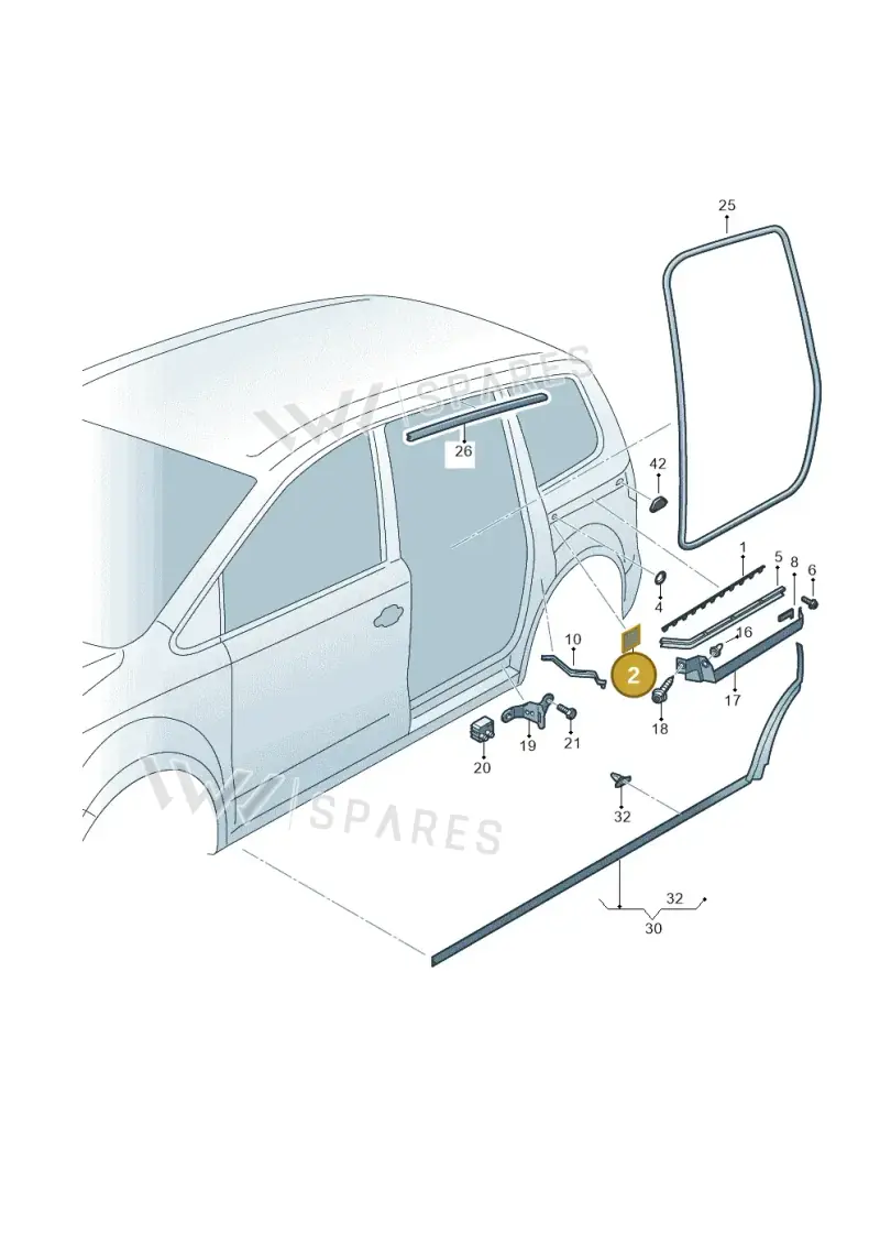 D381ZN1A2 — SEAT Alhambra Stylance (2015-2022) diagram 689843500, position 2