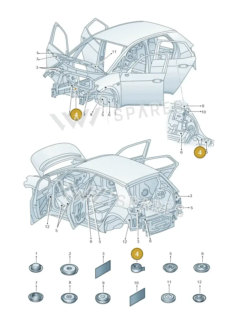 D437S40A2 — SEAT EBoost CUPRA (2021-) diagram 10a803035, position 4