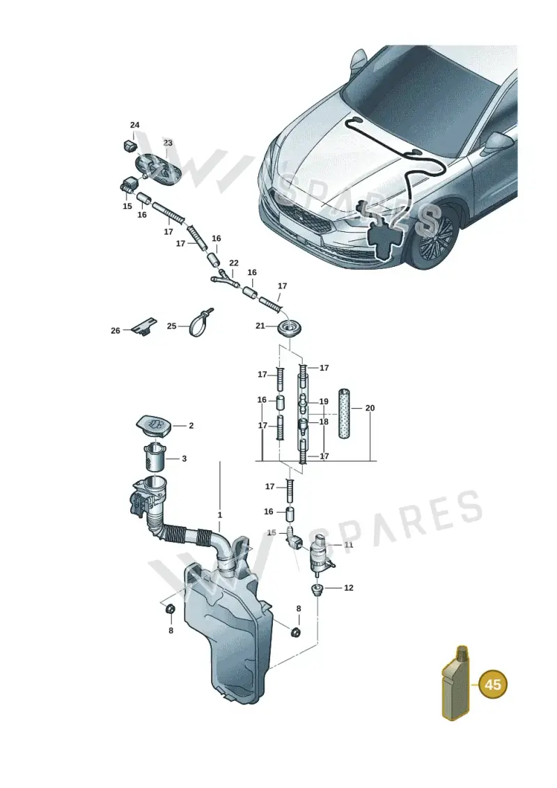 G052164M1 — SEAT Leon style (2019-) diagram 5fn955010, position 45
