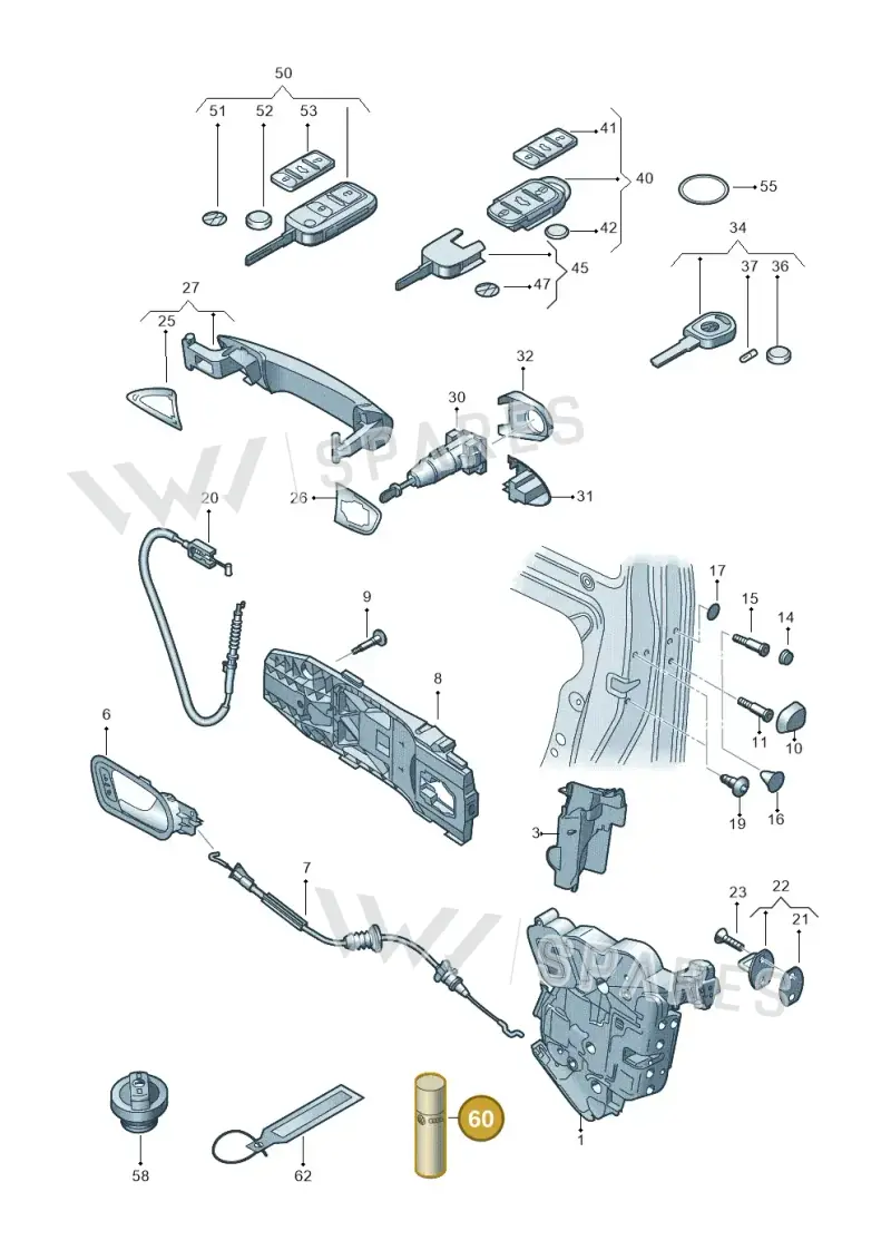 G052778A2 — SEAT Mii electric (2020-2021) diagram 672837000, position 60