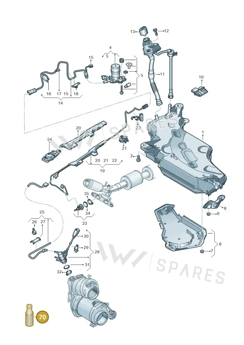 G052910A2 — SEAT Leon style (2019-) diagram 5h0253102, position 70