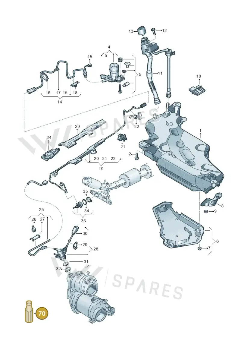 G052910M3 — SEAT Leon style (2019-) diagram 5h0253102, position 70