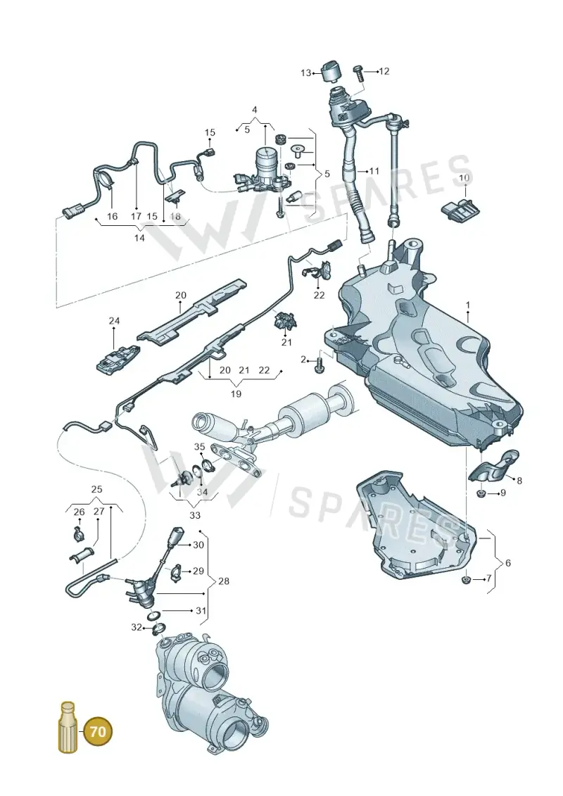 G052910M4 — SEAT Leon style (2019-) diagram 5h0253102, position 70