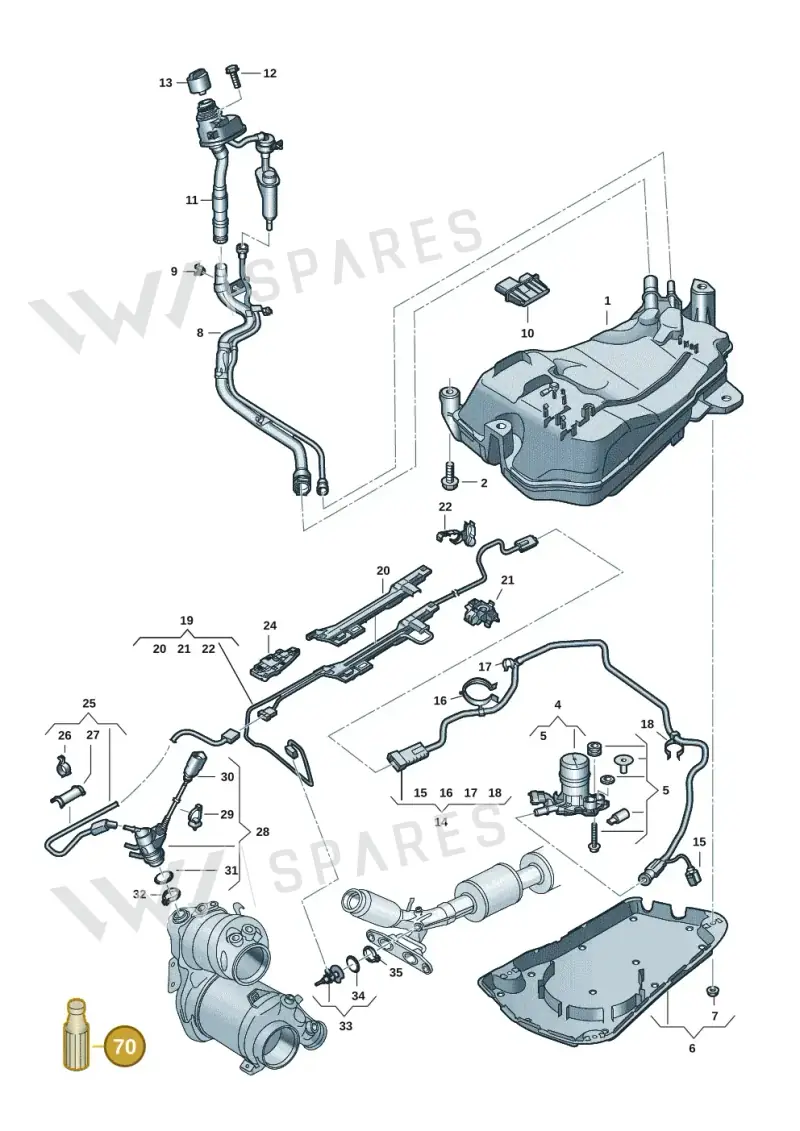 G052910M4 — SEAT Formentor TSI CUPRA (2020-) diagram 5h0253104, position 70