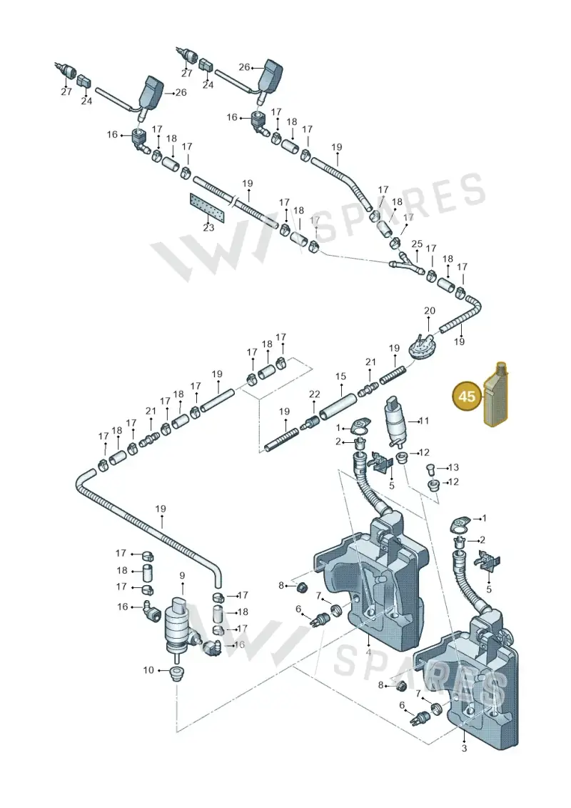 GJZW021M2 — SEAT Leon ST Stylance (2016-2020) diagram 672955100, position 45
