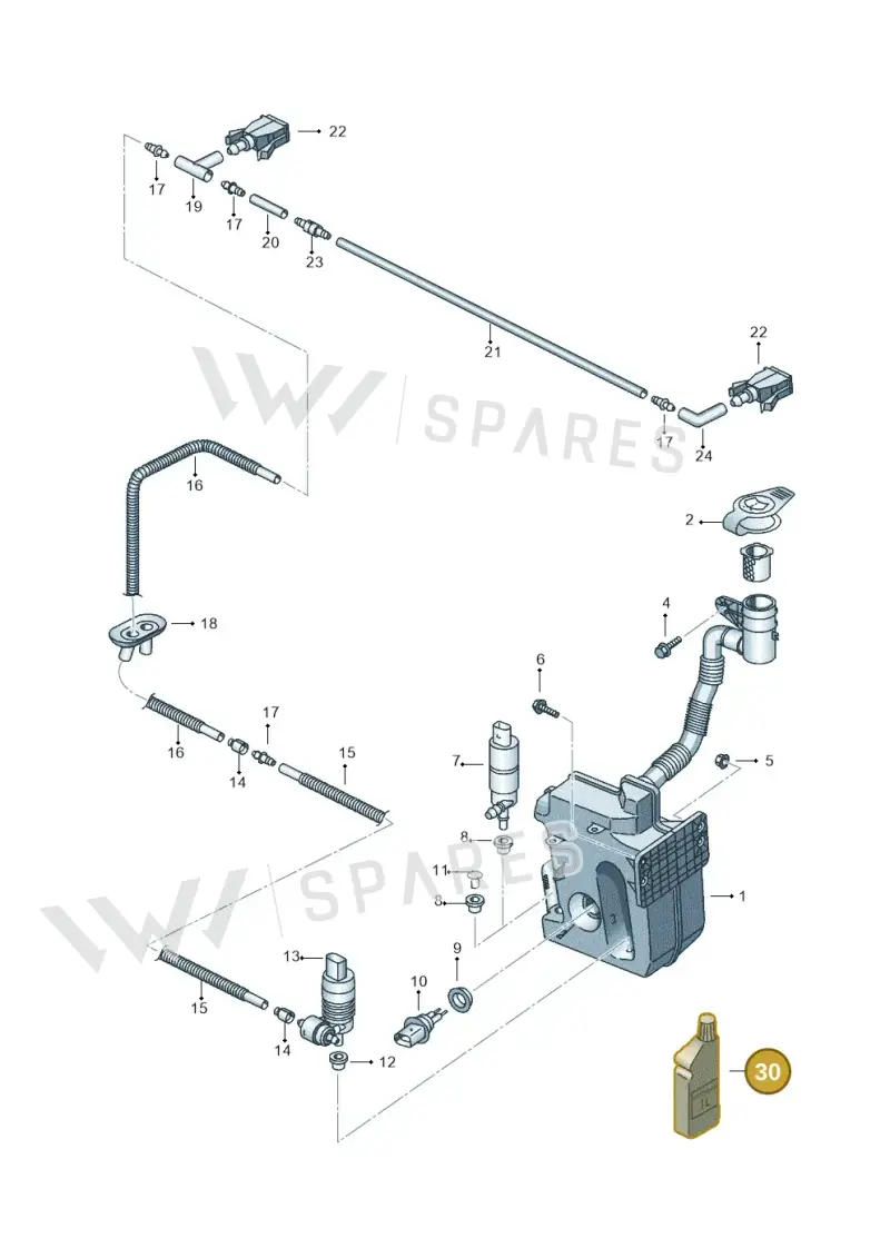 GJZW164M8 — SEAT Altea XL Reference (2013-2013) diagram 418955100, position 30