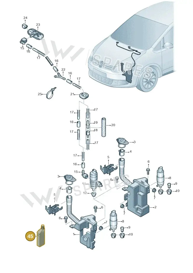 GJZW164M8 — SEAT Alhambra Stylance (2015-2022) diagram 863955100, position 45