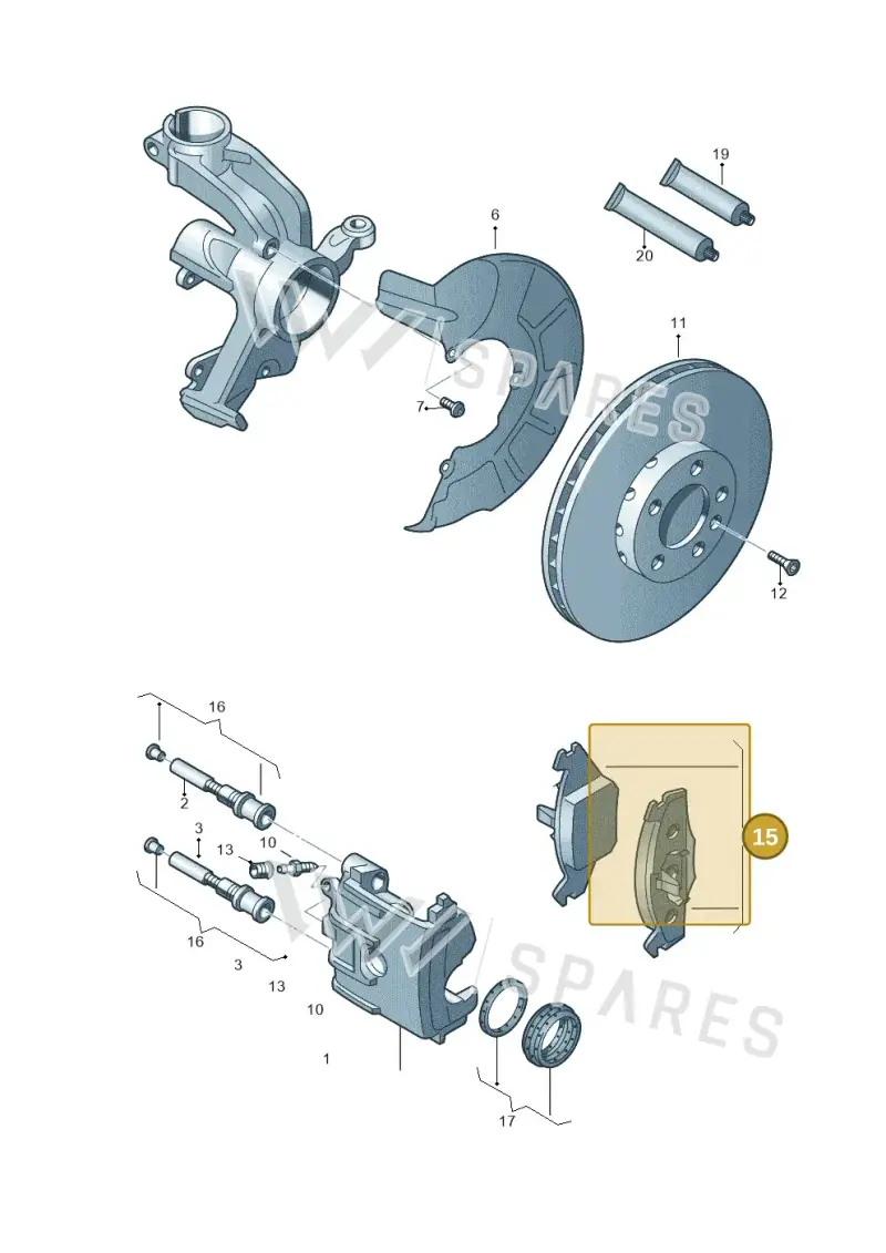 JZW698151 — SEAT Ibiza Reference (2008-2011) diagram 672615160, position 15
