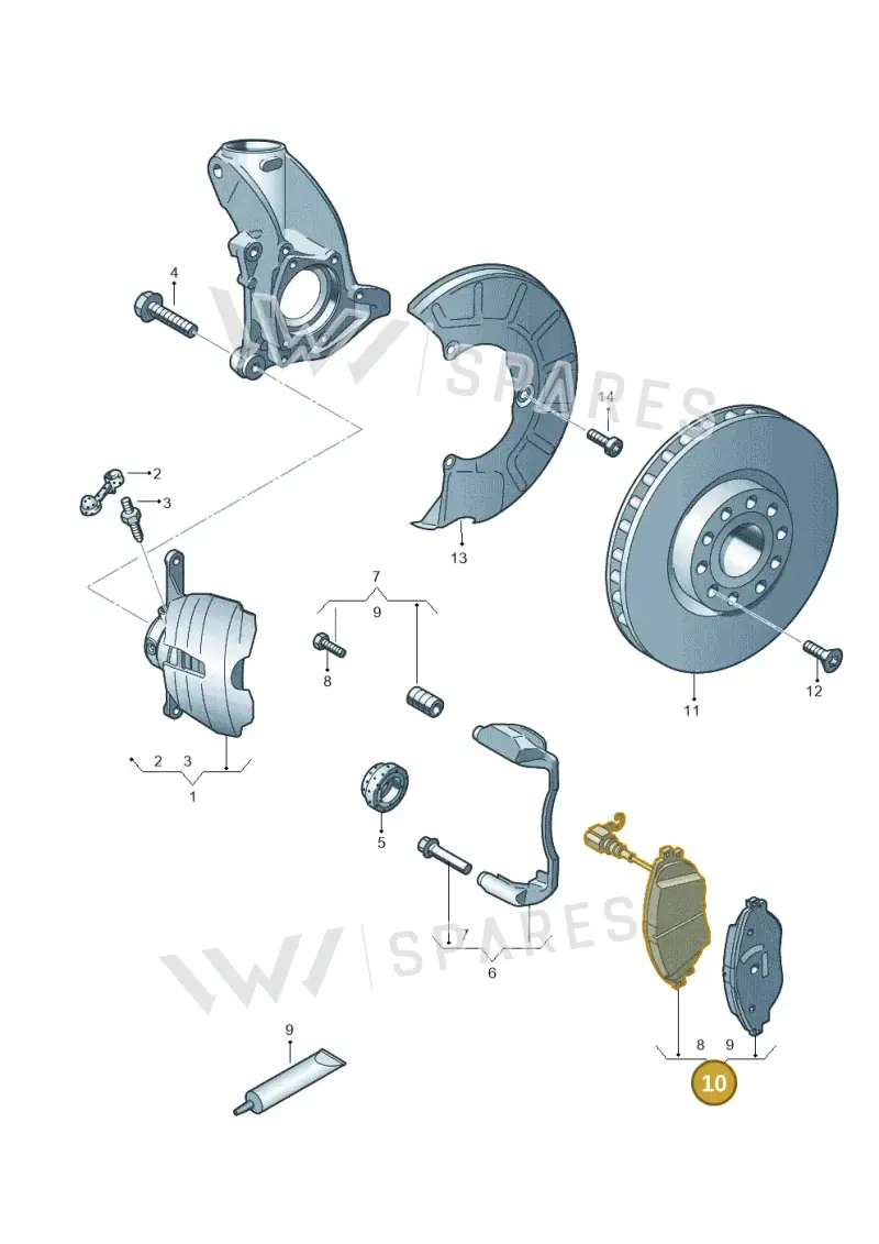 JZW698151AT — SEAT Alhambra Stylance (2015-2022) diagram 689615100, position 10