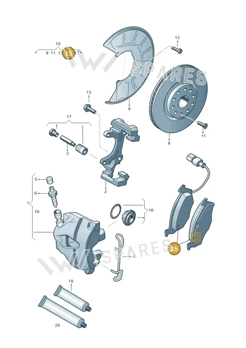 JZW698151B — SEAT Altea XL Reference (2013-2013) diagram 412615250, position 15
