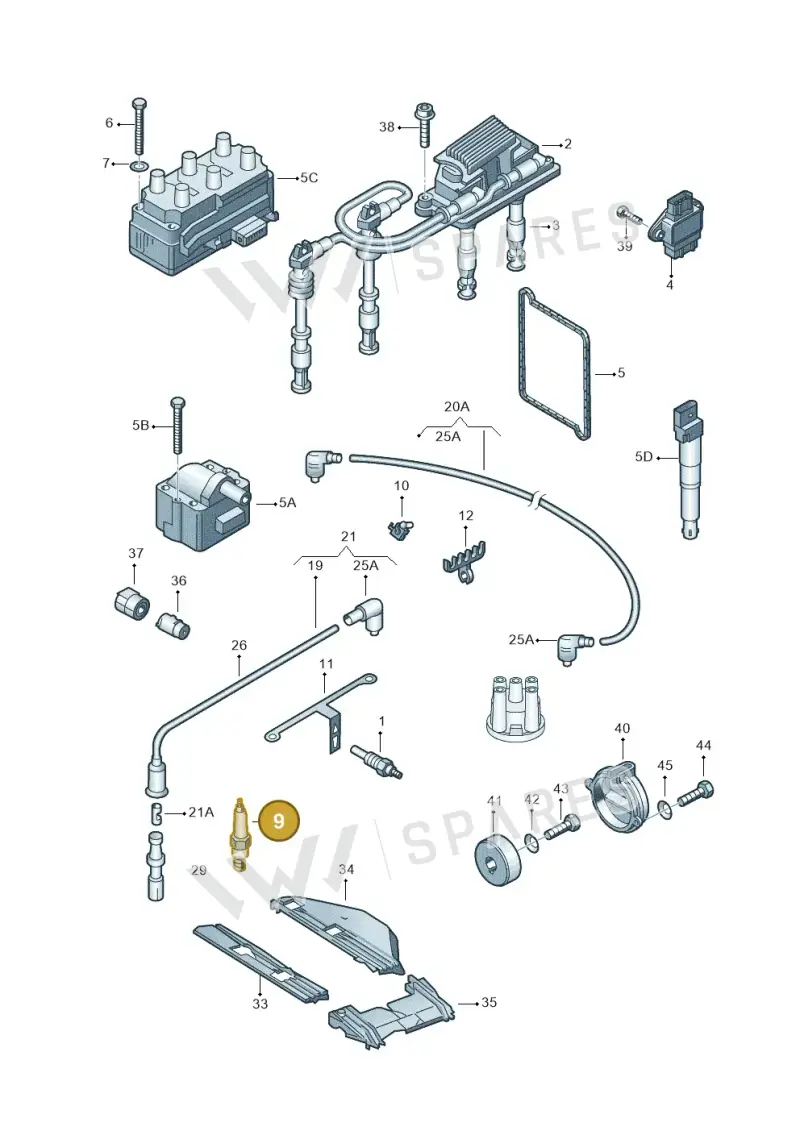JZW905603A — SEAT Alhambra (2006-2010) diagram 162905100, position 9