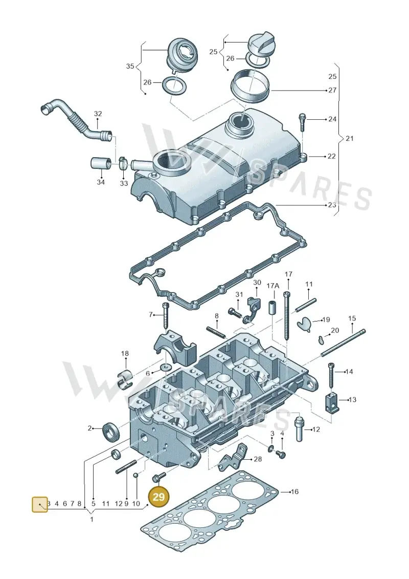 N01023316 — SEAT Alhambra (2006-2010) diagram 195103470, position 29