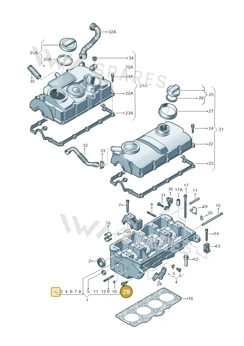 N0102336 — SEAT Altea XL Reference (2010-2013) diagram 460103550, position 29