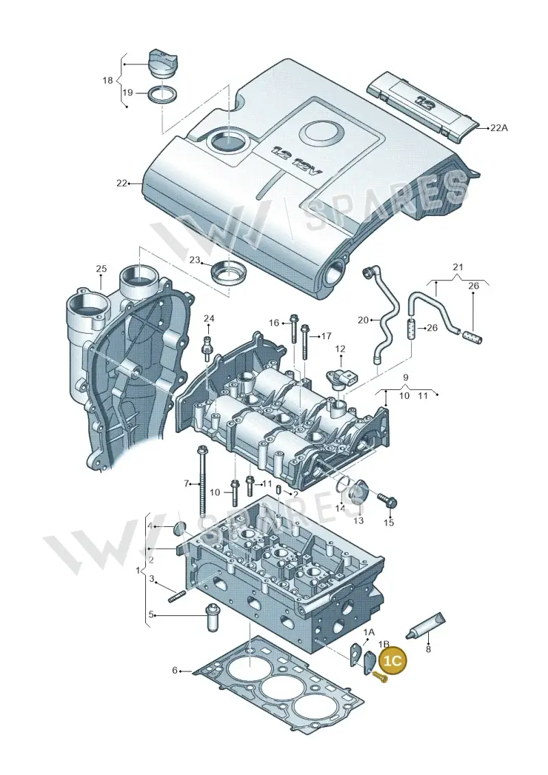 N01029315 — SEAT Ibiza Reference (2012-2012) diagram 253103320, position 1C