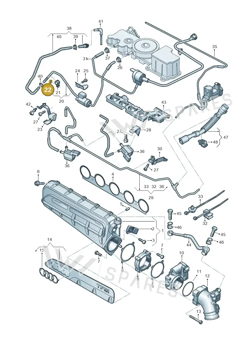 N01100632 — SEAT Formentor TSI CUPRA (2020-) diagram 596133632, position 22