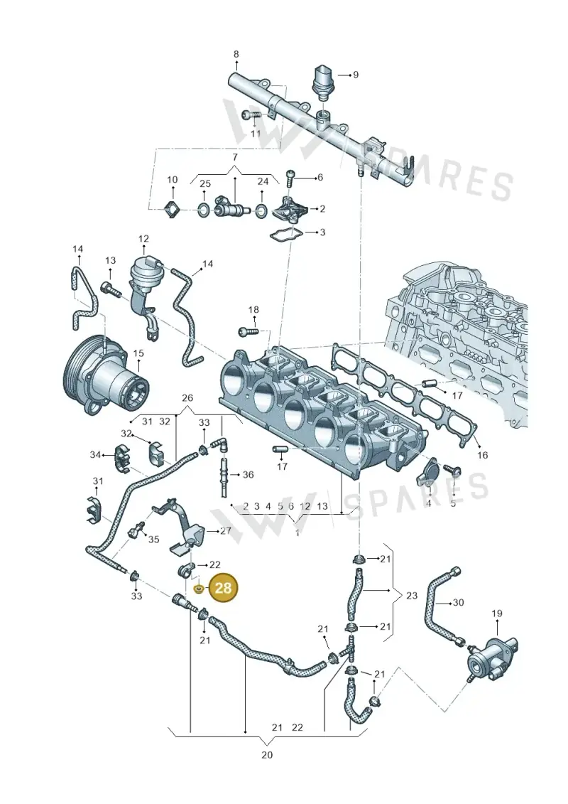 N01100632 — SEAT Formentor TSI CUPRA (2020-) diagram 898133340, position 28