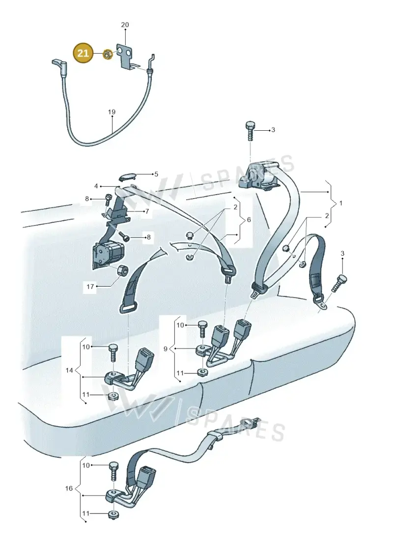 N0111812 — SEAT TOLEDO/LEON/LEON-4 (2001-2006) diagram 205857700, position 21