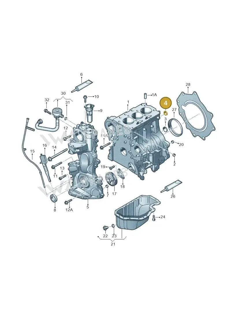 N0119017 — SEAT Toledo Reference (2012-2015) diagram 253103050, position 4