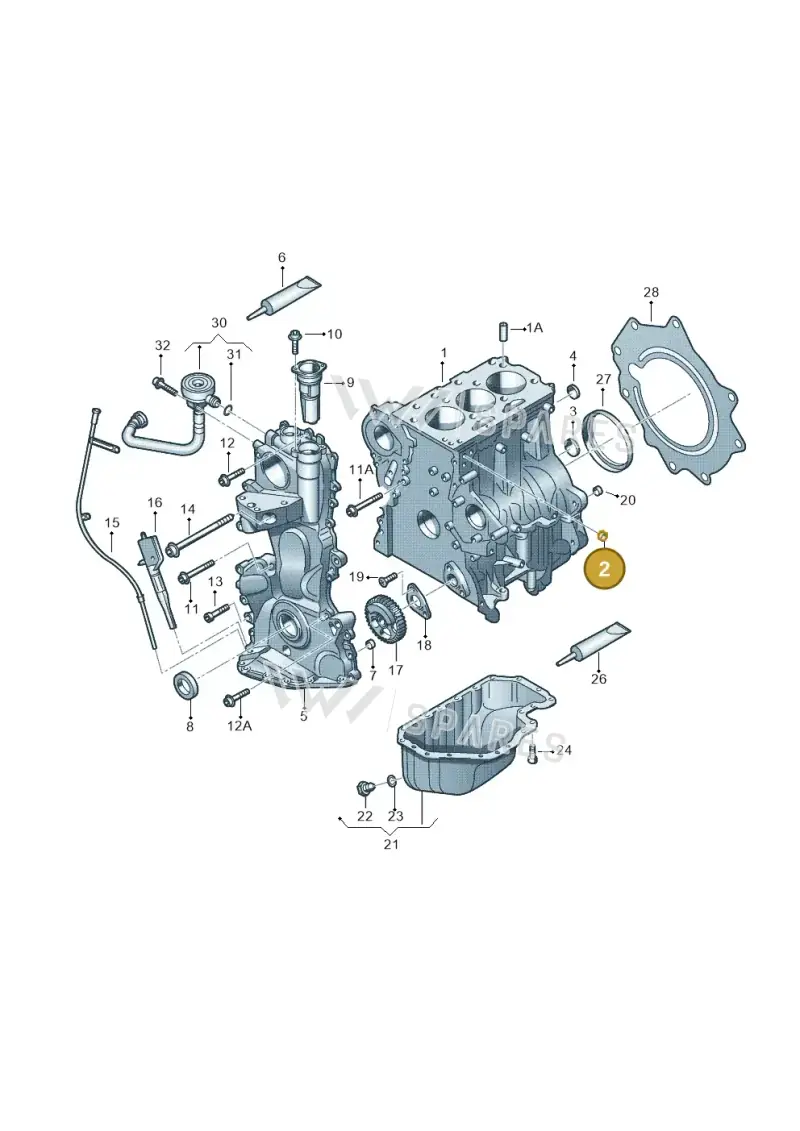 N0119182 — SEAT Toledo Reference (2012-2015) diagram 253103050, position 2