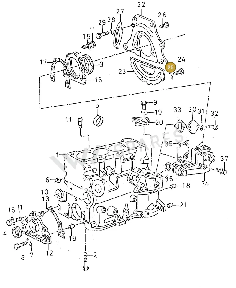 N0122345 — SEAT TOLEDO        SEAT MOD.97>99 (1996-1999) diagram 130103000, position 25