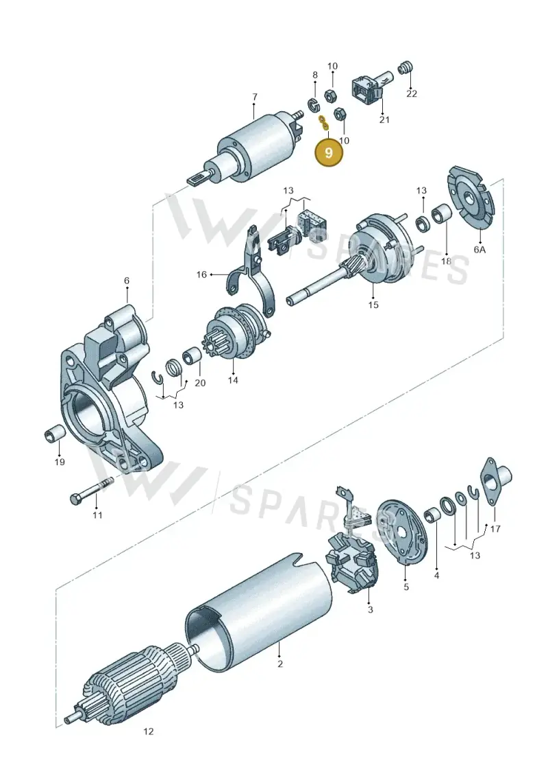 N01224110 — SEAT ALHAMBRA/4MOTION (2002-2005) diagram 084167000, position 9