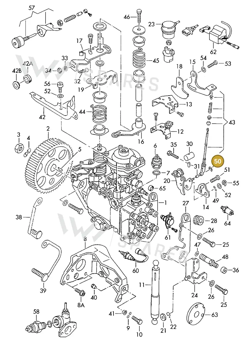N0124334 — SEAT INCA (SEAT-VAN) (1995-2003) diagram 121130100, position 50