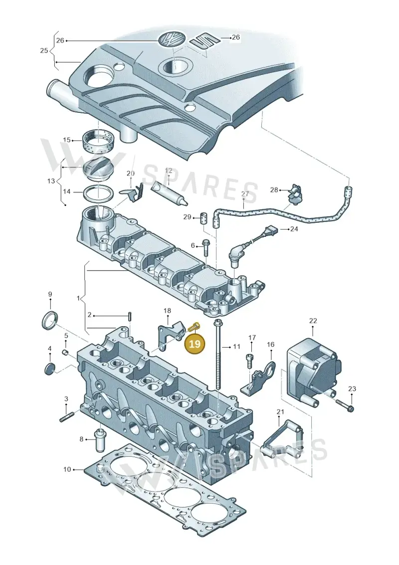 N0147107 — SEAT IBIZA                  06> (2005-) diagram 231103350, position 19