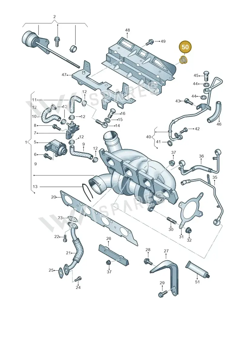 N0160255 — SEAT Altea XL Reference (2013-2013) diagram 645145520, position 50