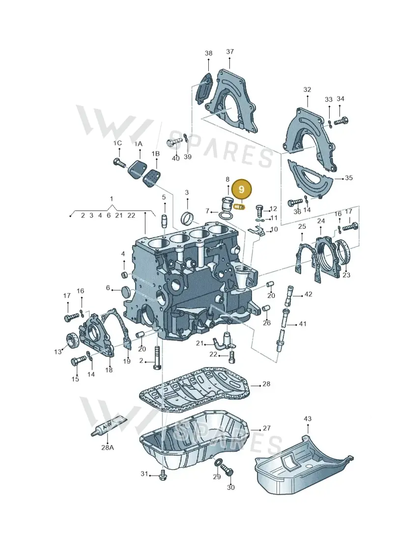 N0162011 — SEAT AROSA (2003-2004) diagram 117103200, position 9