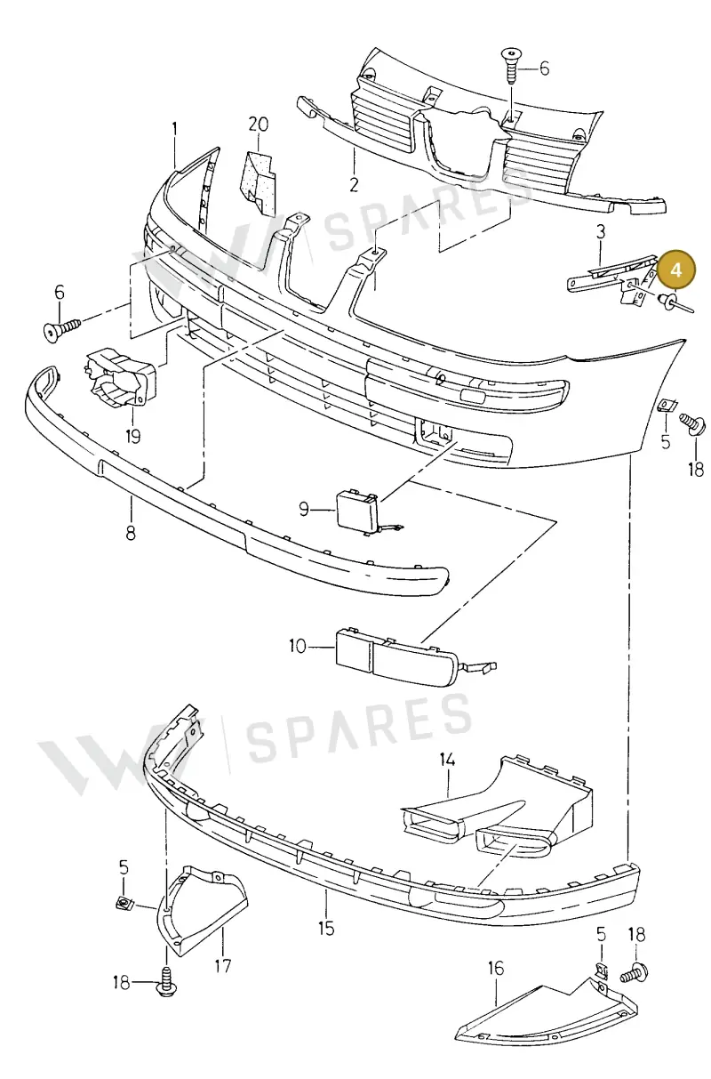 N0162011 — SEAT IBIZA (1999-2002) diagram 238807300, position 4
