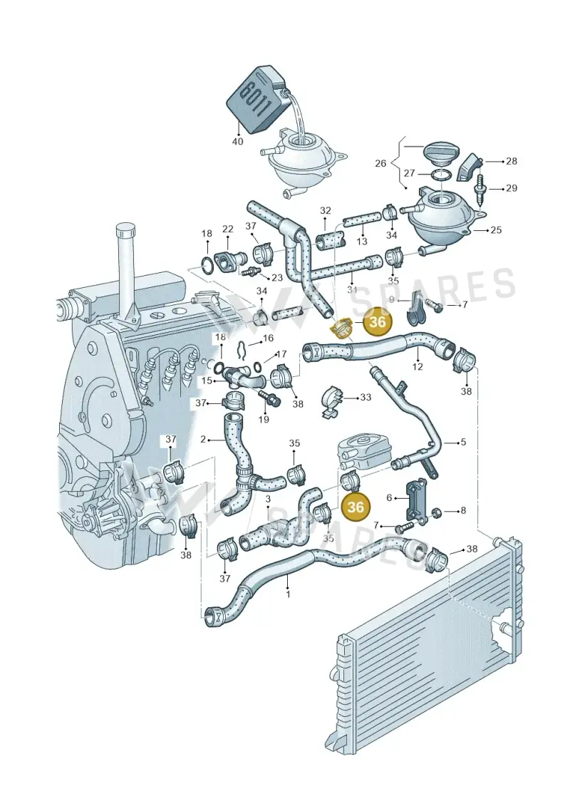 N0164031 — SEAT AROSA (2003-2004) diagram 158121400, position 36