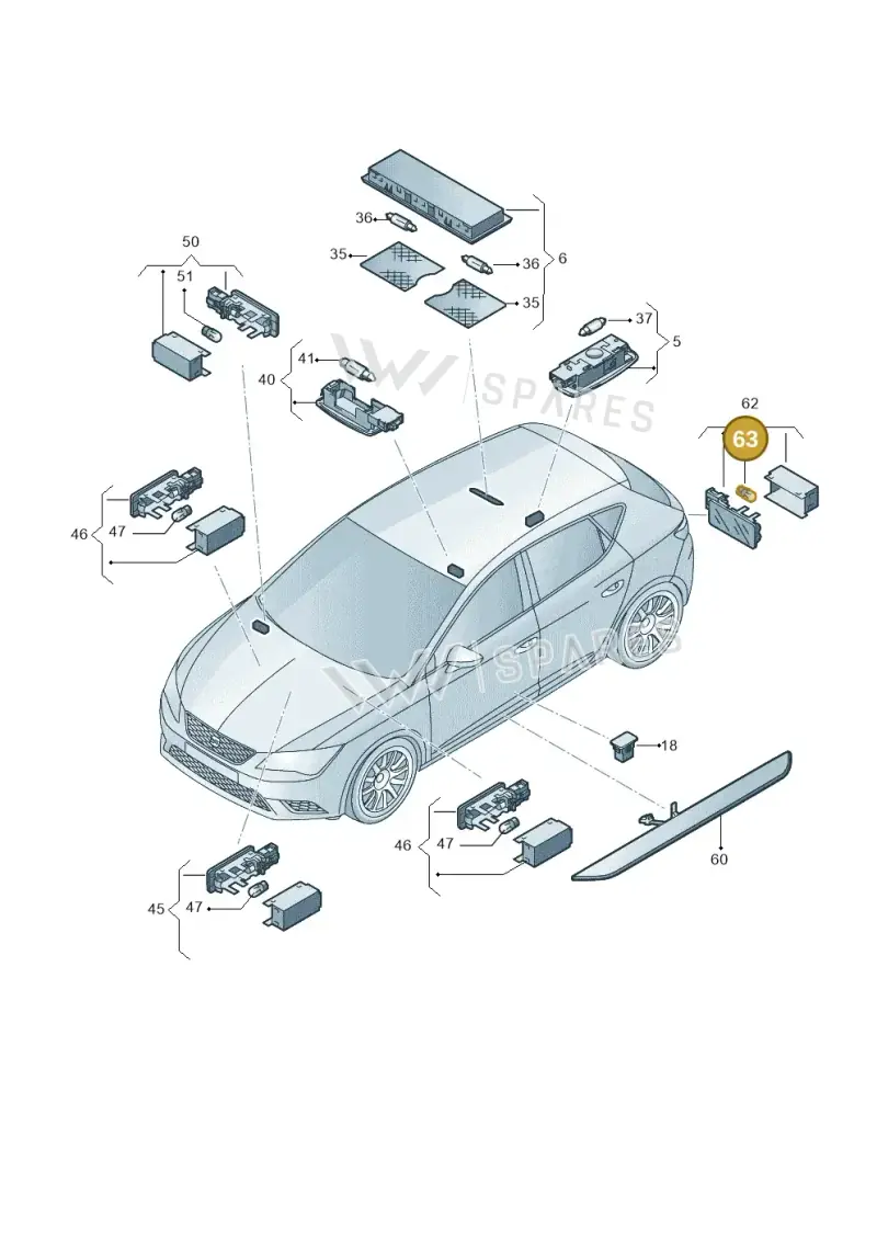 N0177535 — SEAT Leon style (2019-) diagram 754947050, position 63