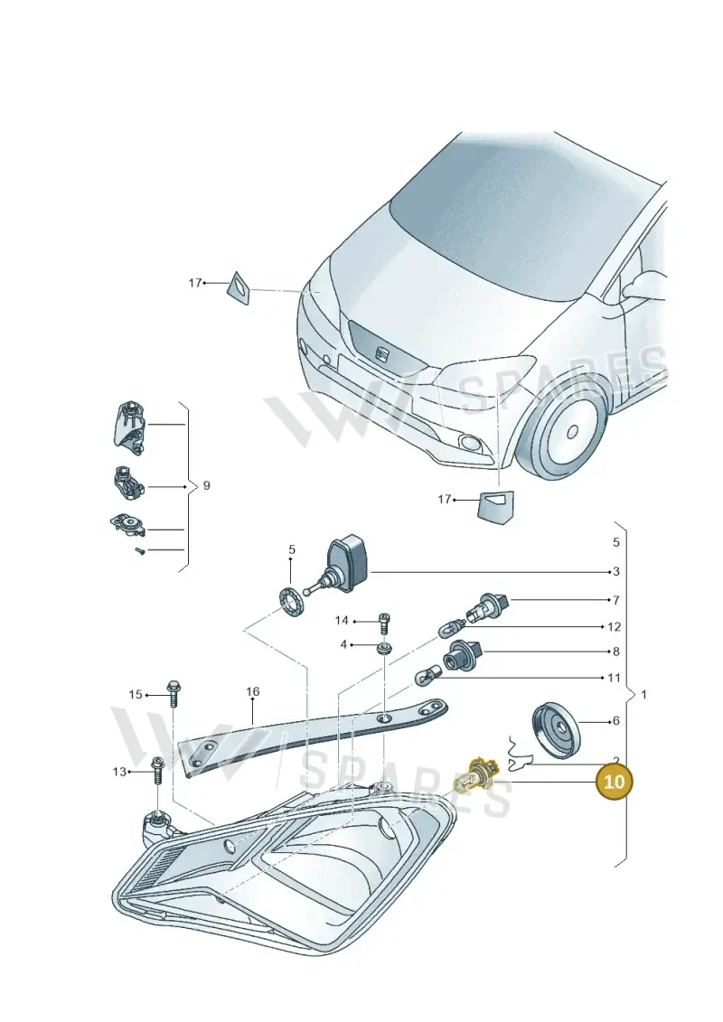 N0177637 — SEAT Mii electric (2020-2021) diagram 735941000, position 10
