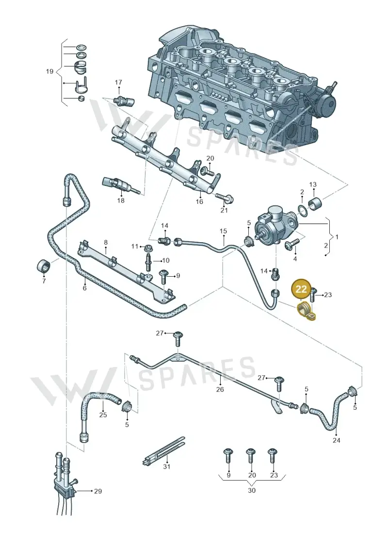 N0206097 — SEAT Altea XL Reference (2013-2013) diagram 646133240, position 22