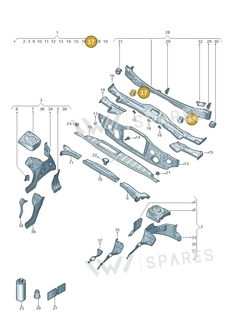 N0211565 — SEAT EBoost CUPRA (2021-) diagram 10a803005, position 17