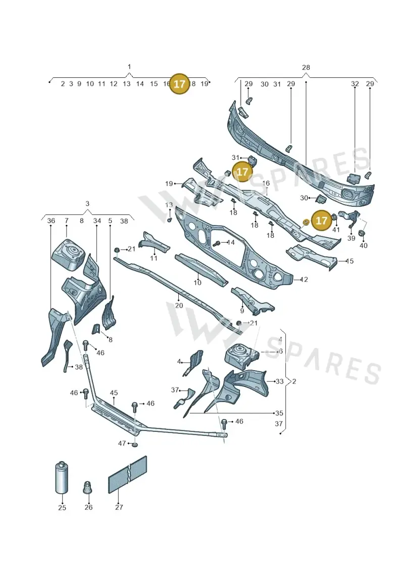 N0211565 — SEAT Tavascan Cupra (2023-) diagram 11a803005, position 17