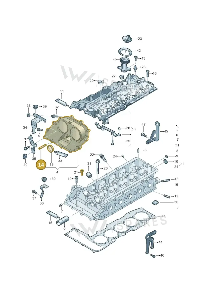 N0443954 — SEAT Formentor TSI CUPRA (2020-) diagram 596103040, position 14