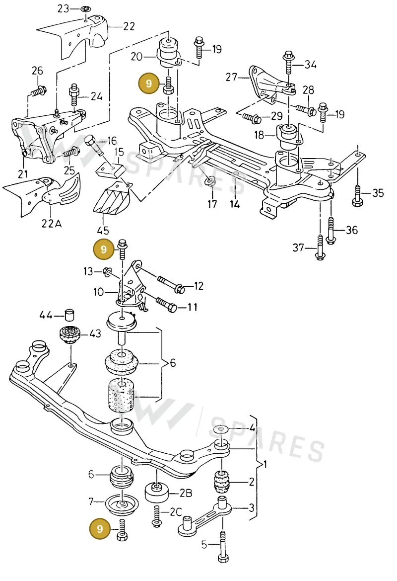 N10070403 — SEAT CORDOBA/VARIO (1999-2002) diagram 238199200, position 9
