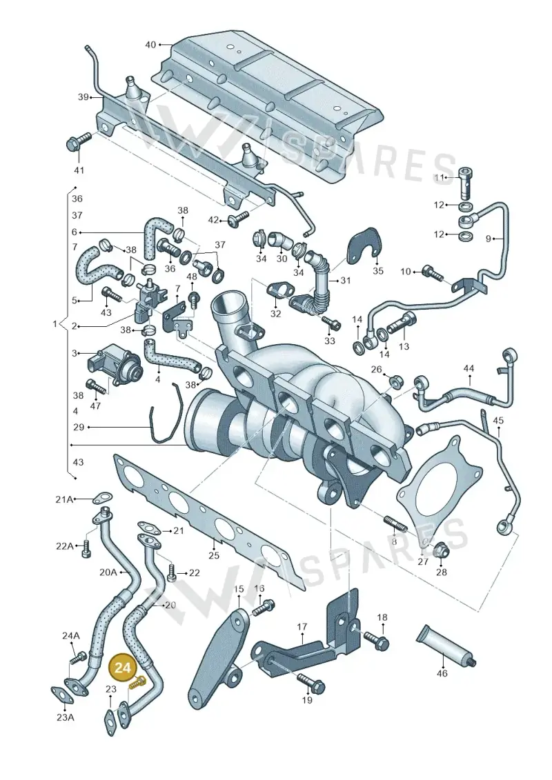 N10086304 — SEAT Leon Stylance (2010-2012) diagram 412145650, position 24