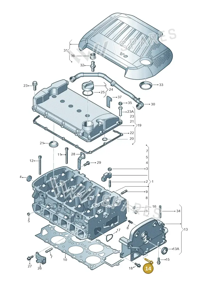 N10102302 — SEAT ALHAMBRA/4MOTION (2002-2005) diagram 244103600, position 14