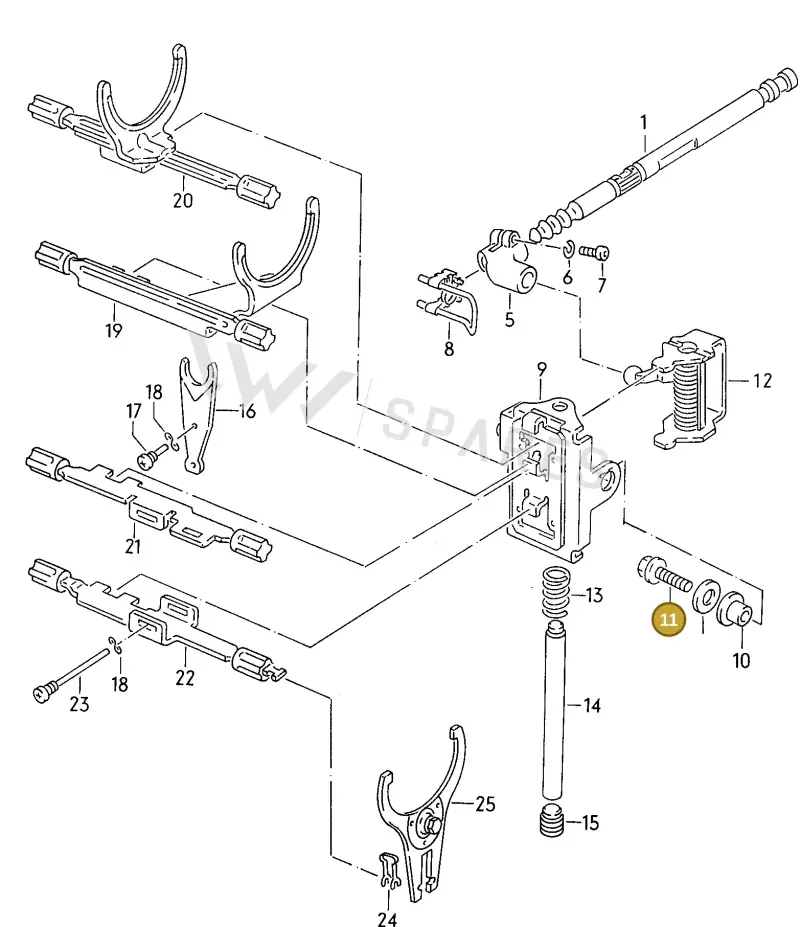 N10106901 — SEAT Ibiza/Cordoba (SEAT) (1992-1996) diagram 121311820, position 11